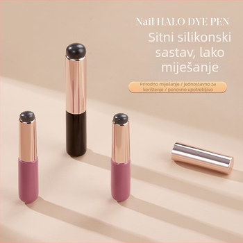 Silikonska četkica za nokte – ponovno upotrebljiva, Baoshiman, alat za nokte, materijal: cirkon + plastika + nehrđajući čelik, 1 kom