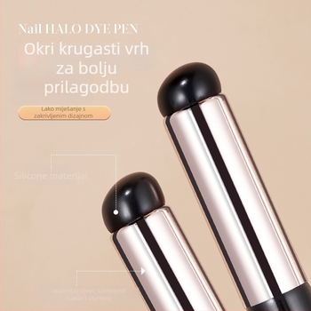 Silikonska četkica za nokte – ponovno upotrebljiva, Baoshiman, alat za nokte, materijal: cirkon + plastika + nehrđajući čelik, 1 kom