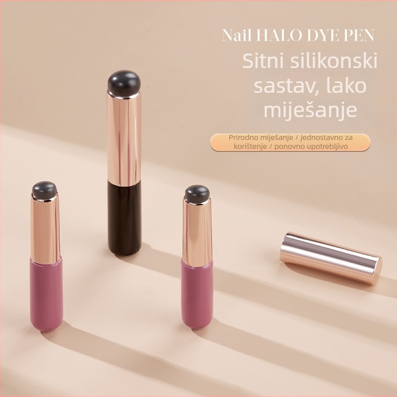 Silikonska četkica za nokte – ponovno upotrebljiva, Baoshiman, alat za nokte, materijal: cirkon + plastika + nehrđajući čelik, 1 kom