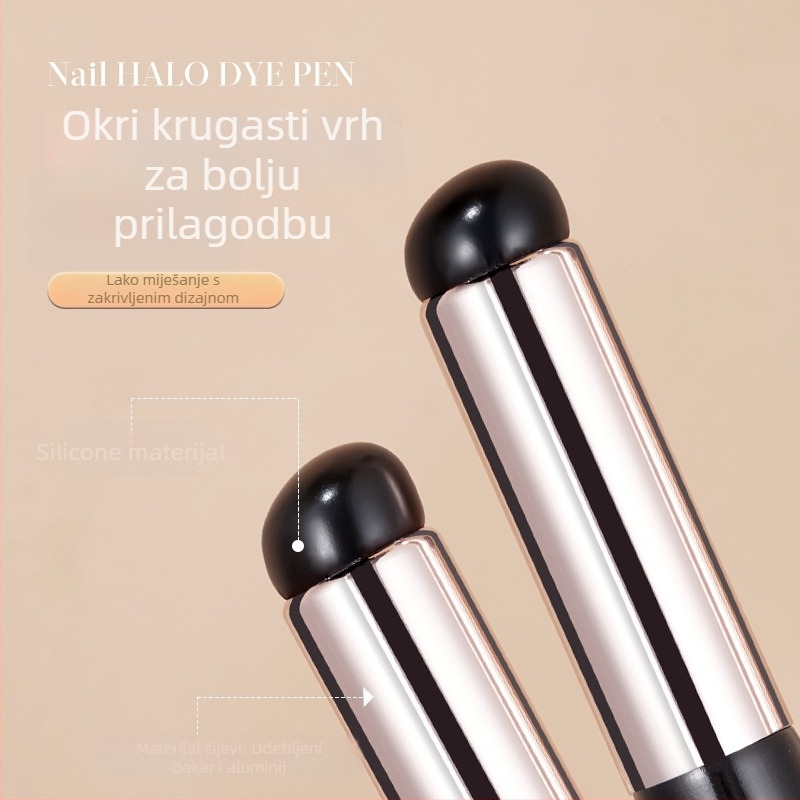 Silikonska četkica za nokte – ponovno upotrebljiva, Baoshiman, alat za nokte, materijal: cirkon + plastika + nehrđajući čelik, 1 kom