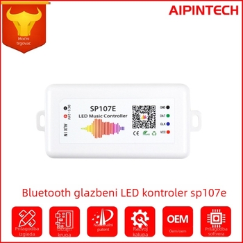 SP107E Symphony LED kontroler za WS2811 trake, Bluetooth APP upravljanje, podešavanje svjetline, 1024 IC točaka, DC5-24V