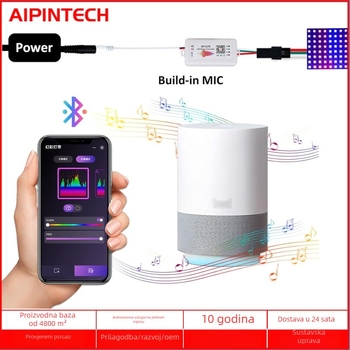 SP107E Symphony LED kontroler za WS2811 trake, Bluetooth APP upravljanje, podešavanje svjetline, 1024 IC točaka, DC5-24V