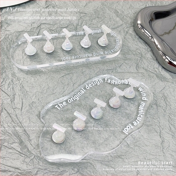 lorossi Držač za vježbanje noktiju s akrilnom paletom i Aurora držačem noktiju – držač od gline za nokte i nosivi alat