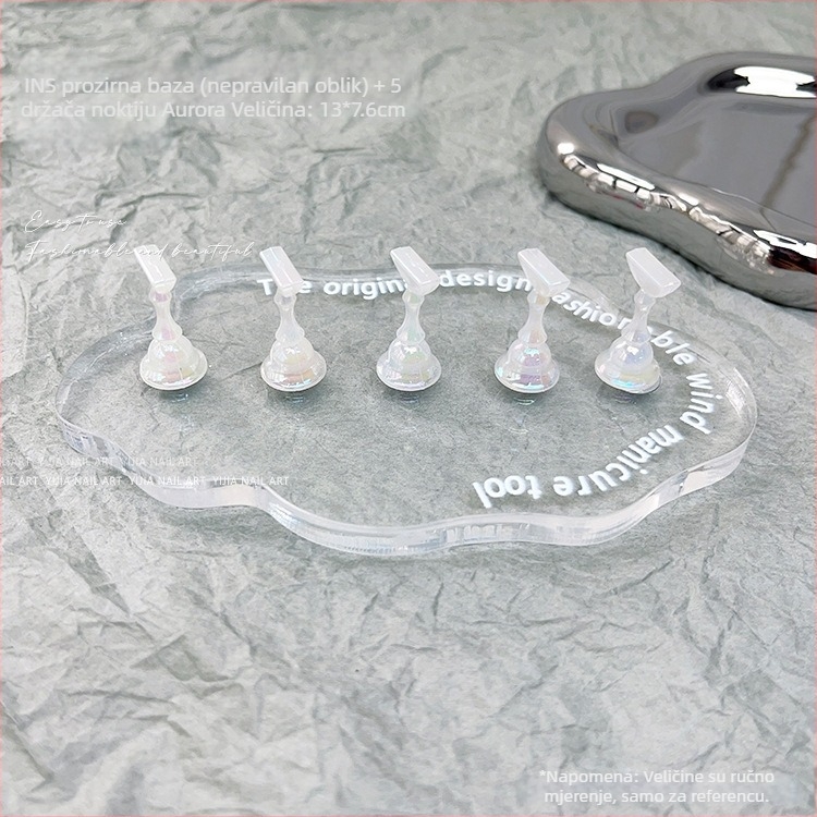 lorossi Držač za vježbanje noktiju s akrilnom paletom i Aurora držačem noktiju – držač od gline za nokte i nosivi alat