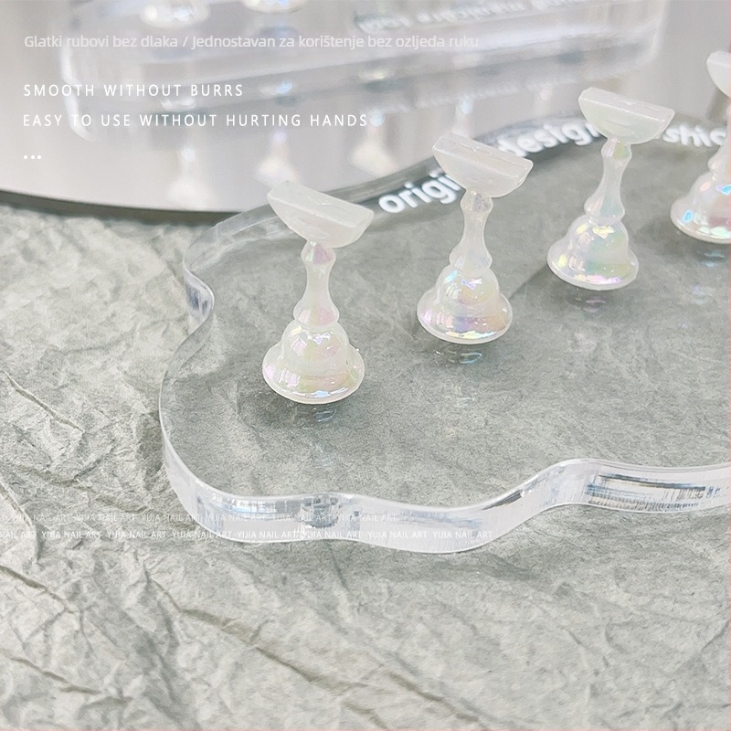 lorossi Držač za vježbanje noktiju s akrilnom paletom i Aurora držačem noktiju – držač od gline za nokte i nosivi alat