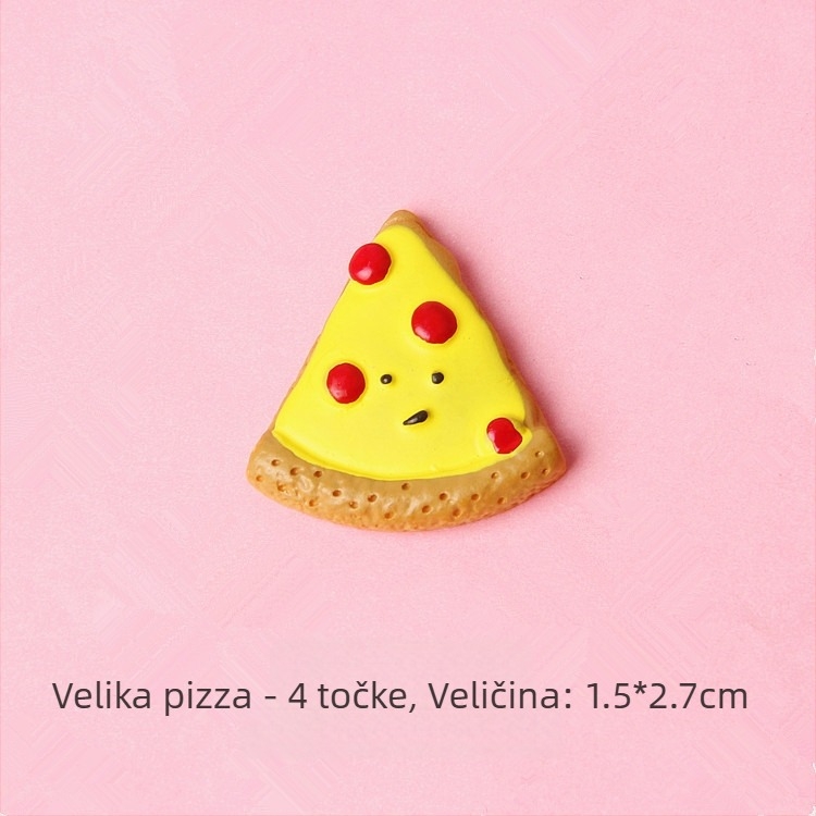 DIY smola: Ananas-pizza kremna tema — kućište za telefon, kutija za uredske potrepštine i magnetska naljepnica za hladnjak s мотивом pizze, kapanje ulja, stil svježe i slatko