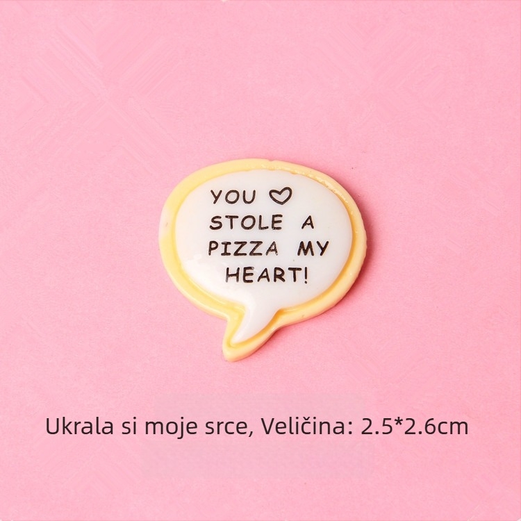 DIY smola: Ananas-pizza kremna tema — kućište za telefon, kutija za uredske potrepštine i magnetska naljepnica za hladnjak s мотивом pizze, kapanje ulja, stil svježe i slatko