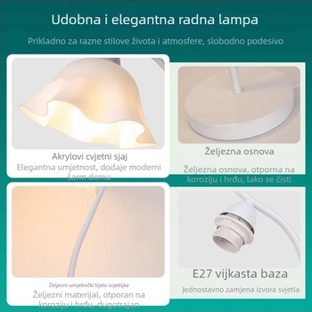Skandinavska sobna lampica za noćni ormarić, metalna, 220V, 3C certifikat 2020181001018046, lampa za učenje