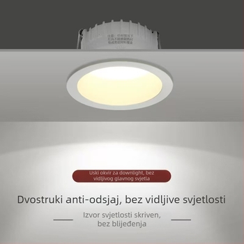 LED downlight s skrivenom ugradnjom (220V, CRI 80–89, temperatura boje: topla/neutralna/bijela/promjenjiva)
