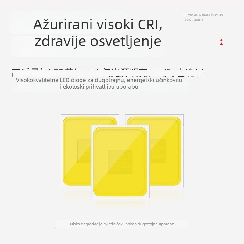 LED downlight s ugrađenom instalacijom, 12W, 220V, 3000K/4000K/6000K