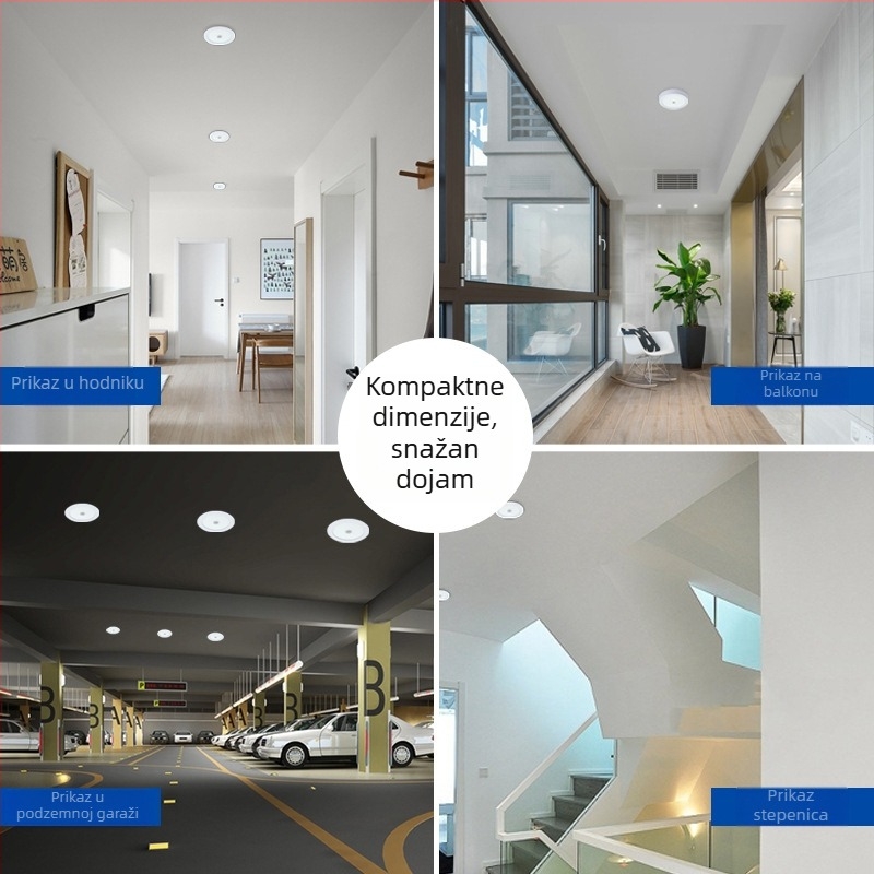 LED downlight s PIR senzorom, aluminijsko kućište, 85–265V, vijek trajanja 80.000 h, Energetska klasa 5