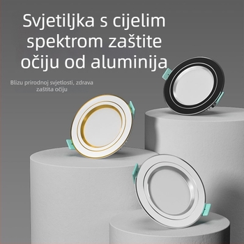 LED downlight; puni spektar, anti-plavo svjetlo; CRI ≥90; 220V; skrivena instalacija