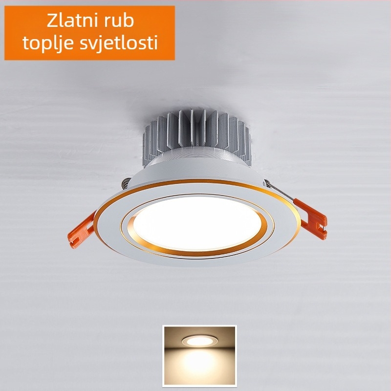 LED downlight za strop s skrivenom montažom, otvor 65-90 mm, 85-265V, 3000/4000/6000K, CRI 80-89, životni vijek 30.000 h