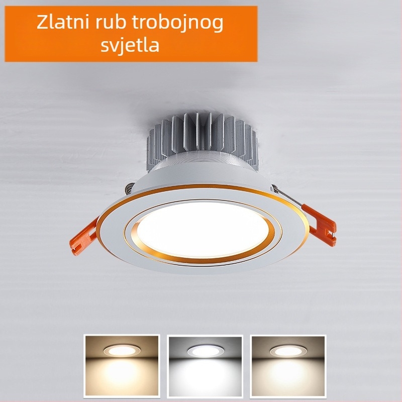 LED downlight za strop s skrivenom montažom, otvor 65-90 mm, 85-265V, 3000/4000/6000K, CRI 80-89, životni vijek 30.000 h