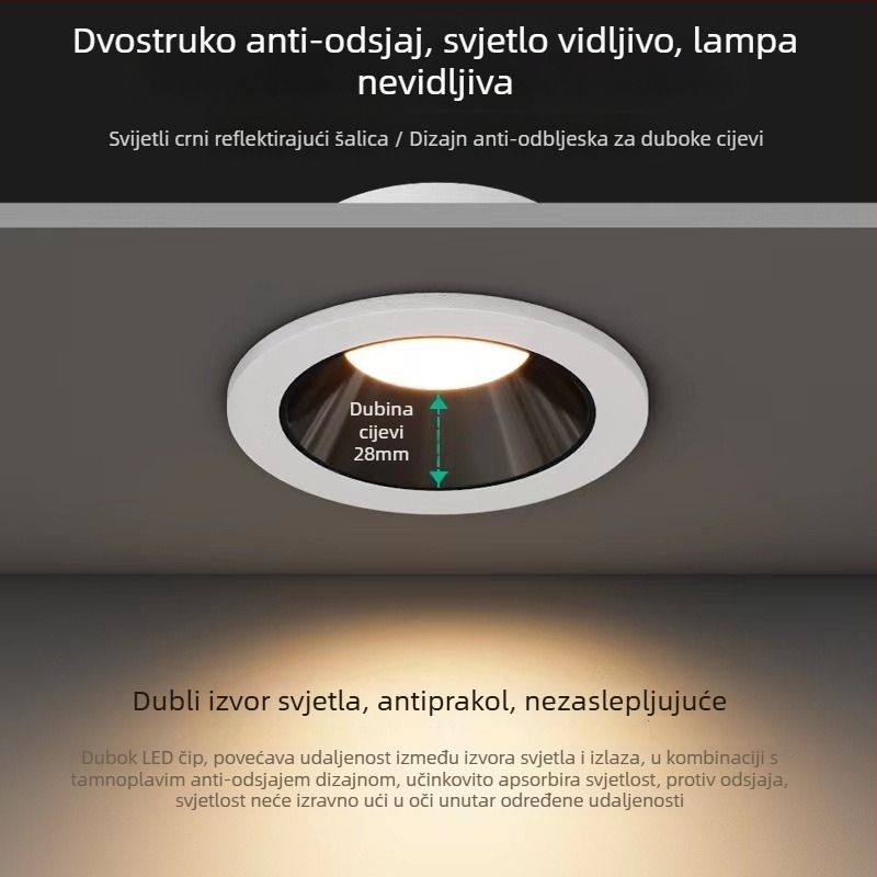 LED downlight s prilagodljivom temperaturom boje, CRI ≥ 90, 111–240V