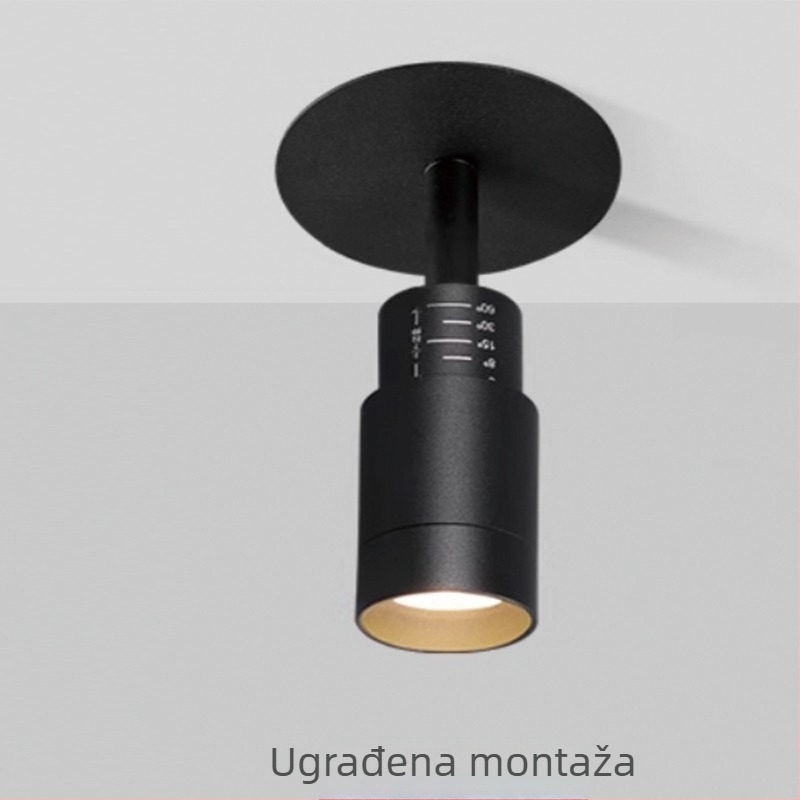 Ugrađena LED fokusna spot svjetiljka, podesivi snop 3–60°, PD363, 220V, aluminijsko kućište