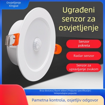 LED downlight s inteligentnim radarom za otkrivanje pokreta i upravljanje svjetlom - LED izvor, napon ≤36V, CRI 80–89, skrivena montaža