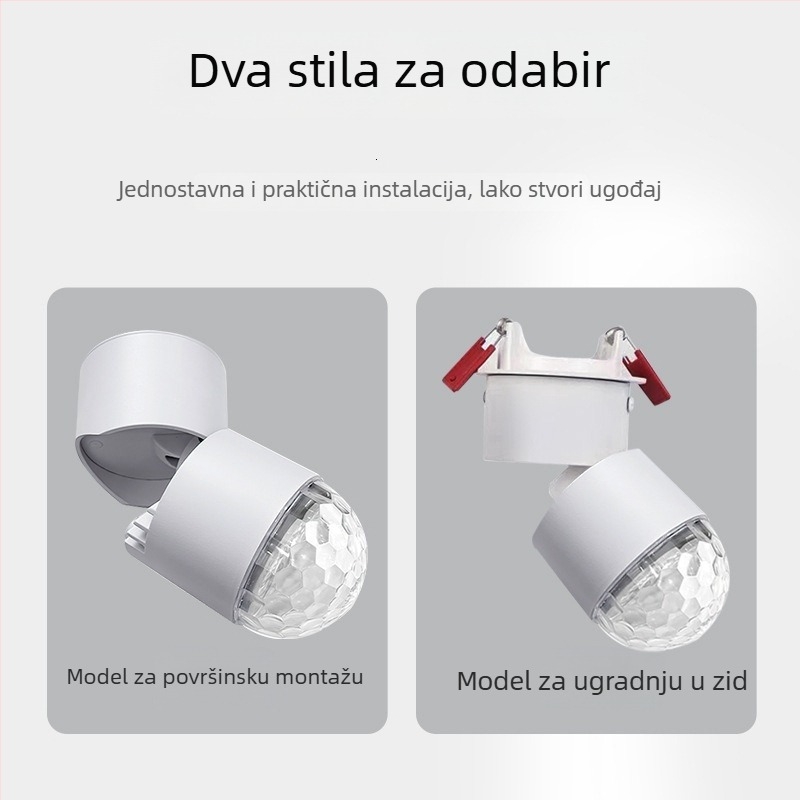 LED ambijentalna svjetiljka s uzorkom vodnih valova, plosnomontirana usmjerena svjetiljka za hodnik, moderni minimalistički stil, 220V, aluminijsko kućište, upravljanje kabelom