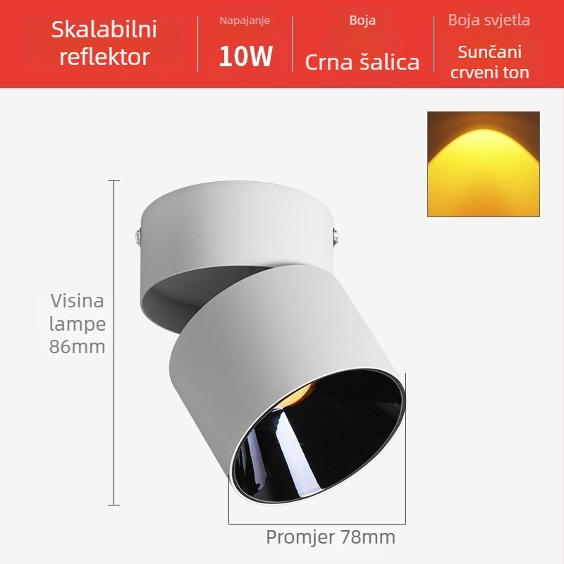 LED zidno osvjetljenje wall wash, aluminijsko kućište, 220V, CRI ≥95, stil: Light Luxury