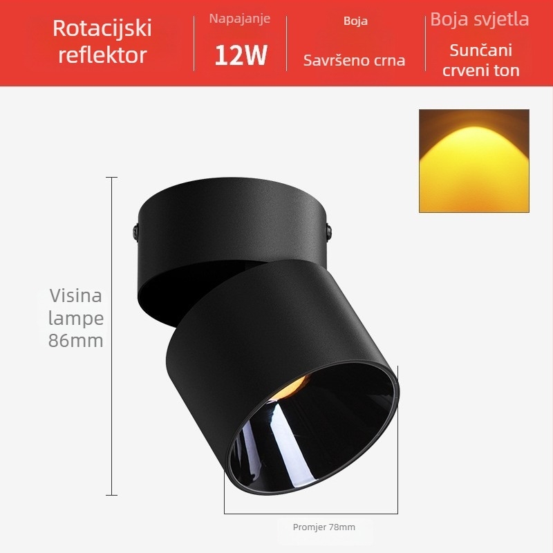 LED zidno osvjetljenje wall wash, aluminijsko kućište, 220V, CRI ≥95, stil: Light Luxury