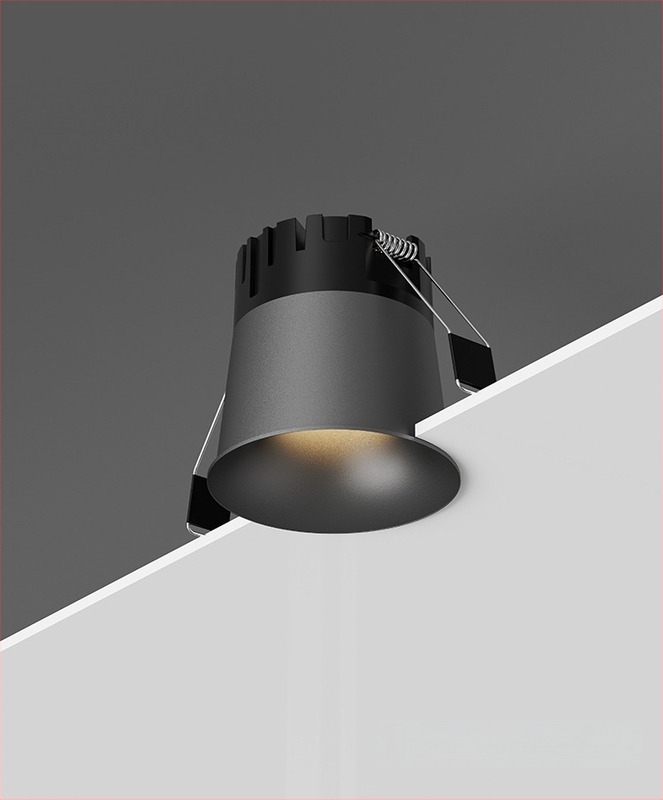 Pinton COB spot svjetlo s zakrivljenim rubom bez rama, 220V, upravljanje gumbom, aluminijsko kućište