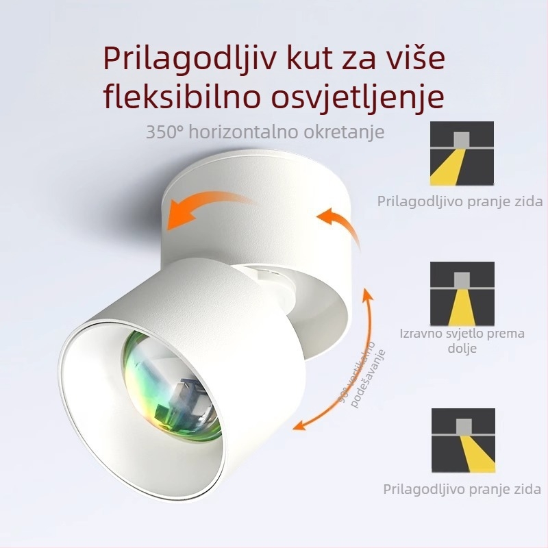 LED rasvjeta za hodnik, aluminijska legura, 220V, CRI 80–89, moderan minimalistički stil