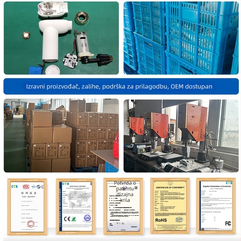 Mini masažer fascije za opuštanje mišića, s 4 glavе masiranja, ugrađena baterija 1000–1200 mAh, radno vrijeme 1–3 sata, buka ispod 36 dB, 5 brzina