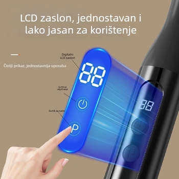 Elbow fascia masažni pištolj s motorom bez četkica, 5. brzina, 4 nastavka, buka 36–45 dB, odvojiva dvostruka uporaba