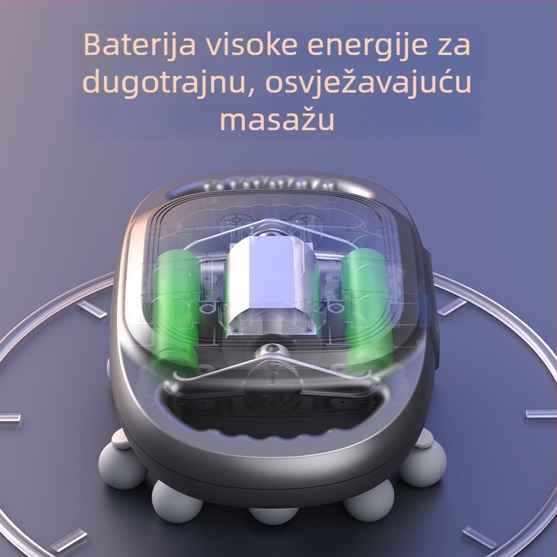 Masirač fascia s 6+ glavama, profesionalne razine za relaksaciju mišića i vrata, četkasti motor, LCD zaslon, 5+ brzina, ugrađena baterija 1200–2000 mAh, buka ispod 36 dB