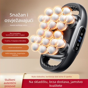 Mini prijenosni masažer za cijelo tijelo s 6 glava, niska buka, ugrađena baterija 1200–2000 mAh, trajanje baterije 1–3 h