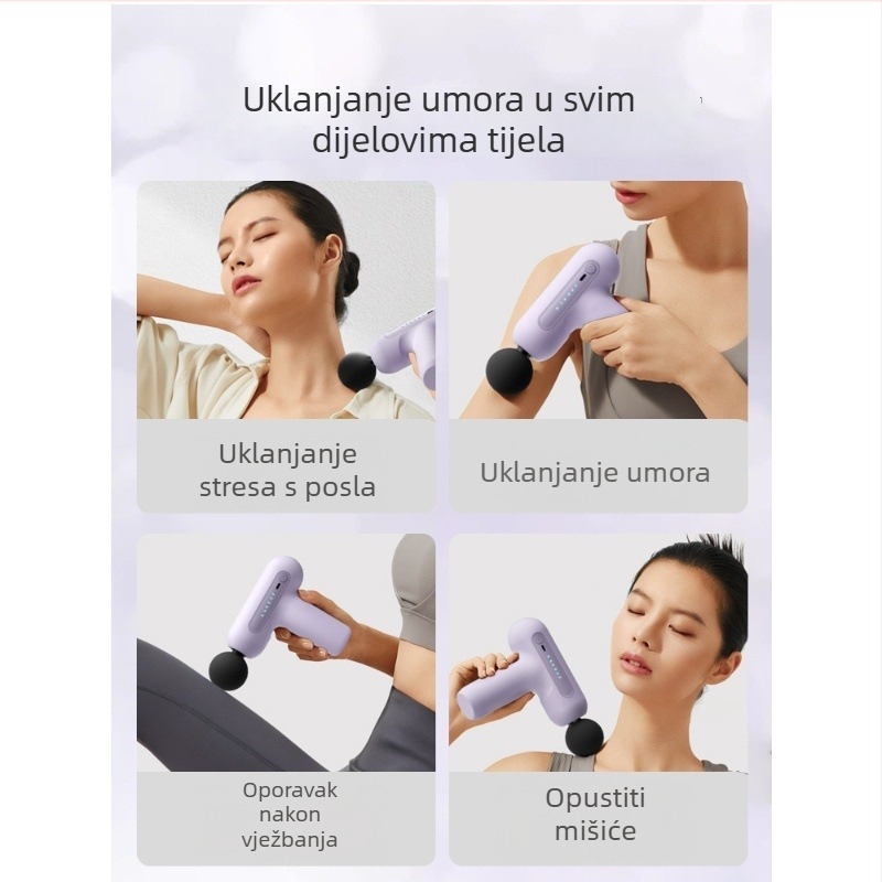 Kus Mini mišićno-fasijalni masažer — Prijenosni masažer s 4 glavama, motorom s četkicama i višestupanjom regulacije brzine (5. brzina i više)
