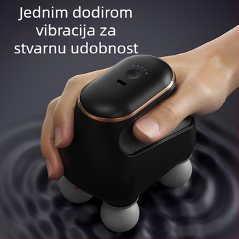 Kućni masažni pištolj s 4 glavama za opuštanje mišića, USB punjenje, 5+ brzina, LCD zaslon, buka 36–45 dB