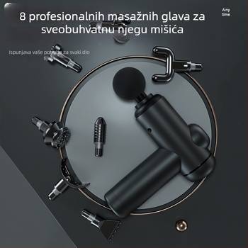 Fasijalni masažni uređaj za duboku relaksaciju mišića – četkasti motor, 6+ nastavaka, baterija 1200-2000 mAh, radno vrijeme 3-6 h, buka 36-45 dB