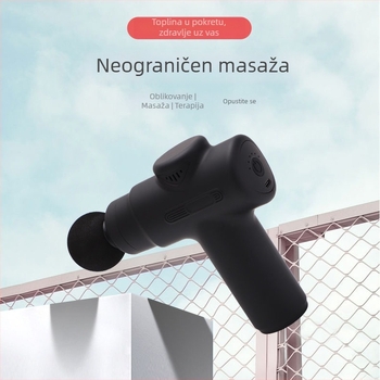 Mini fascia gun kućni masažer – usmjeren na vrat, prijenosni električni masažer, 4 nastavka za masažu, ugrađena baterija 1200–2000mAh, do 5. brzine, buka ispod 36 dB