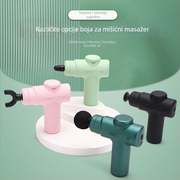 Mini fascia gun kućni masažer – usmjeren na vrat, prijenosni električni masažer, 4 nastavka za masažu, ugrađena baterija 1200–2000mAh, do 5. brzine, buka ispod 36 dB