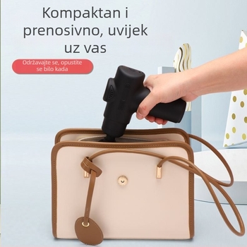 Mini fascia gun kućni masažer – usmjeren na vrat, prijenosni električni masažer, 4 nastavka za masažu, ugrađena baterija 1200–2000mAh, do 5. brzine, buka ispod 36 dB