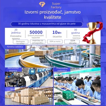 Masazer fascia za kućnu upotrebu s motorom s četkicama, LCD zaslon, 4 nastavka za masažu, ugrađena baterija 1000–1200 mAh, trajanje baterije 1–3 sata