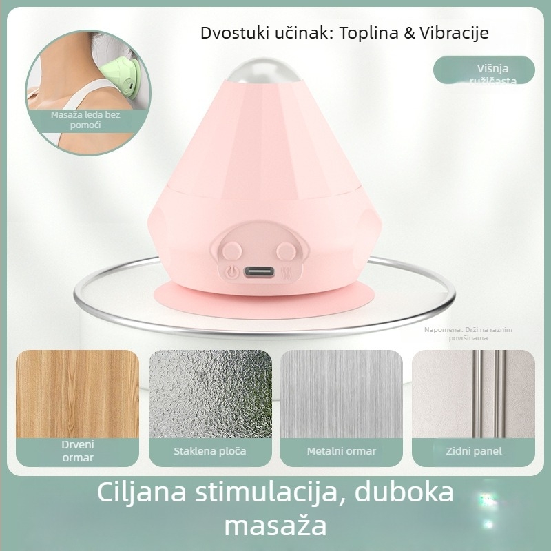 Električna masažna kuglica za fasciju s bezčetkasti motorom, topla kompresija, 3 brzine, ugrađena baterija 500–800 mAh, tih rad (<36 dB)