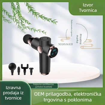Fasciаlni masažni uređaj s 5+ brzina, LCD zaslon, 4 glave, ugrađena baterija 1200–2000 mAh, 24 W, buka ispod 36 dB