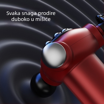 Profesionalni električni masažer s tri glave – prijenosni fascia masažer za opuštanje i fitness, ugrađena baterija, 5 brzina, trajanje rada 1–3 h, 3 glave