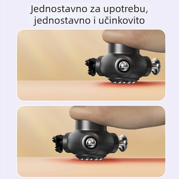 Profesionalni električni masažer s tri glave – prijenosni fascia masažer za opuštanje i fitness, ugrađena baterija, 5 brzina, trajanje rada 1–3 h, 3 glave