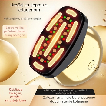 Uređaj za njegu vrata: kolagenosko zatezanje lica, ultrazvučno podizanje, anti-age i sužavanje kontura lica; čišćenje, masaža, posvjetljivanje i LED terapija; ugrađena baterija 1200-2000 mAh; prijenosno ručno uređaj