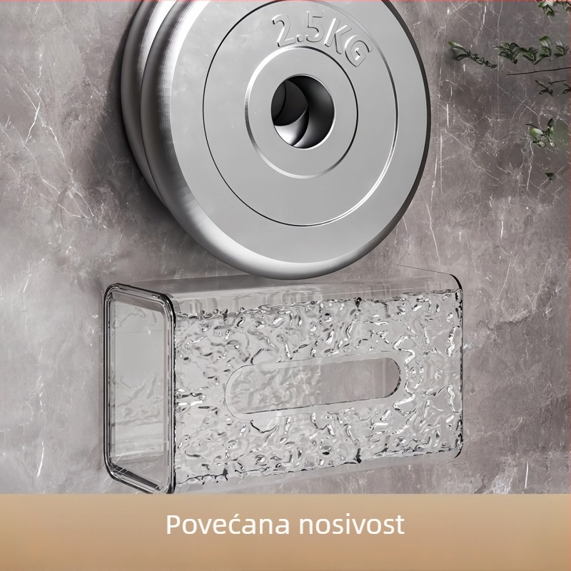 Zidna kutija za maramice s uzorkom ledenog glečera, od plastike, za kupaonu, stil laganog luksuza, višestruka namjena