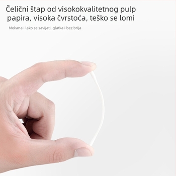 Beebini štapići od pamuka s dvostrukom glavom žlice za čišćenje uha i nosa – 100% pamuk, jednostruki sloj, pakiranje 120 komada