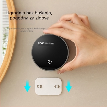 Kompaktni inteligentni sterilizator četkica za zube, USB napajanje, dodirno upravljanje, UV sterilizacija, ciklus 10–60 minuta, model RA-983