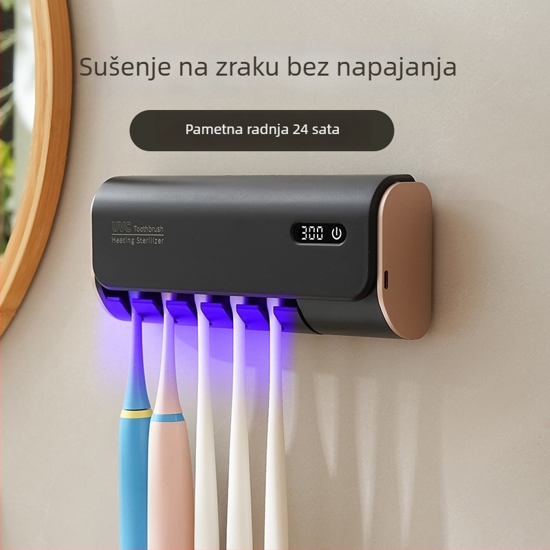 Sterilizator za četkice za zube - zidni, UV sterilizacija, USB napajanje, model Ra-608, vrijeme dezinfekcije 5–60 minuta