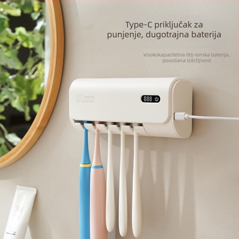 Sterilizator za četkice za zube - zidni, UV sterilizacija, USB napajanje, model Ra-608, vrijeme dezinfekcije 5–60 minuta