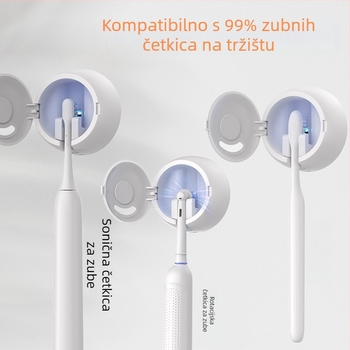 Sterilizator za četkicu za zube, zidni držač, USB napajanje, UVC sterilizacija, 2‑min ciklus, ABS