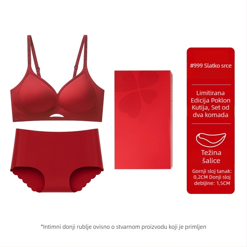 Set grudnjaka – Besprijekoran najlonski set, 3/4 košarice, push-up, tanke oblikovane košarice, stražnji zatvarač s četiri reda kopči