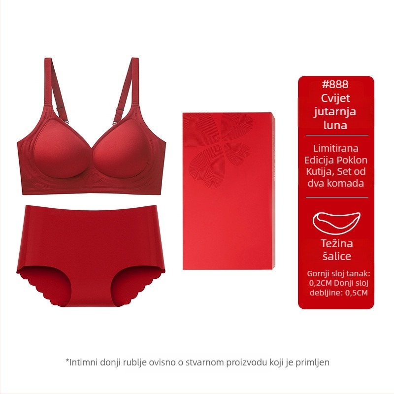 Set grudnjaka – Besprijekoran najlonski set, 3/4 košarice, push-up, tanke oblikovane košarice, stražnji zatvarač s četiri reda kopči